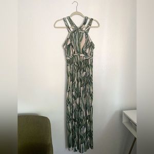 Tropical Print Maxi Dress